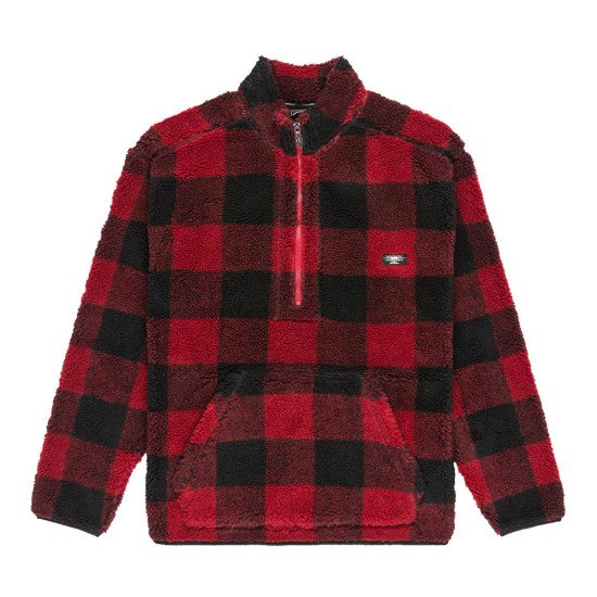Quiksilver Ανδρική fleece μπλούζα Mercury Woodlands Sherpa - Half Zip Sherpa Check Jacket